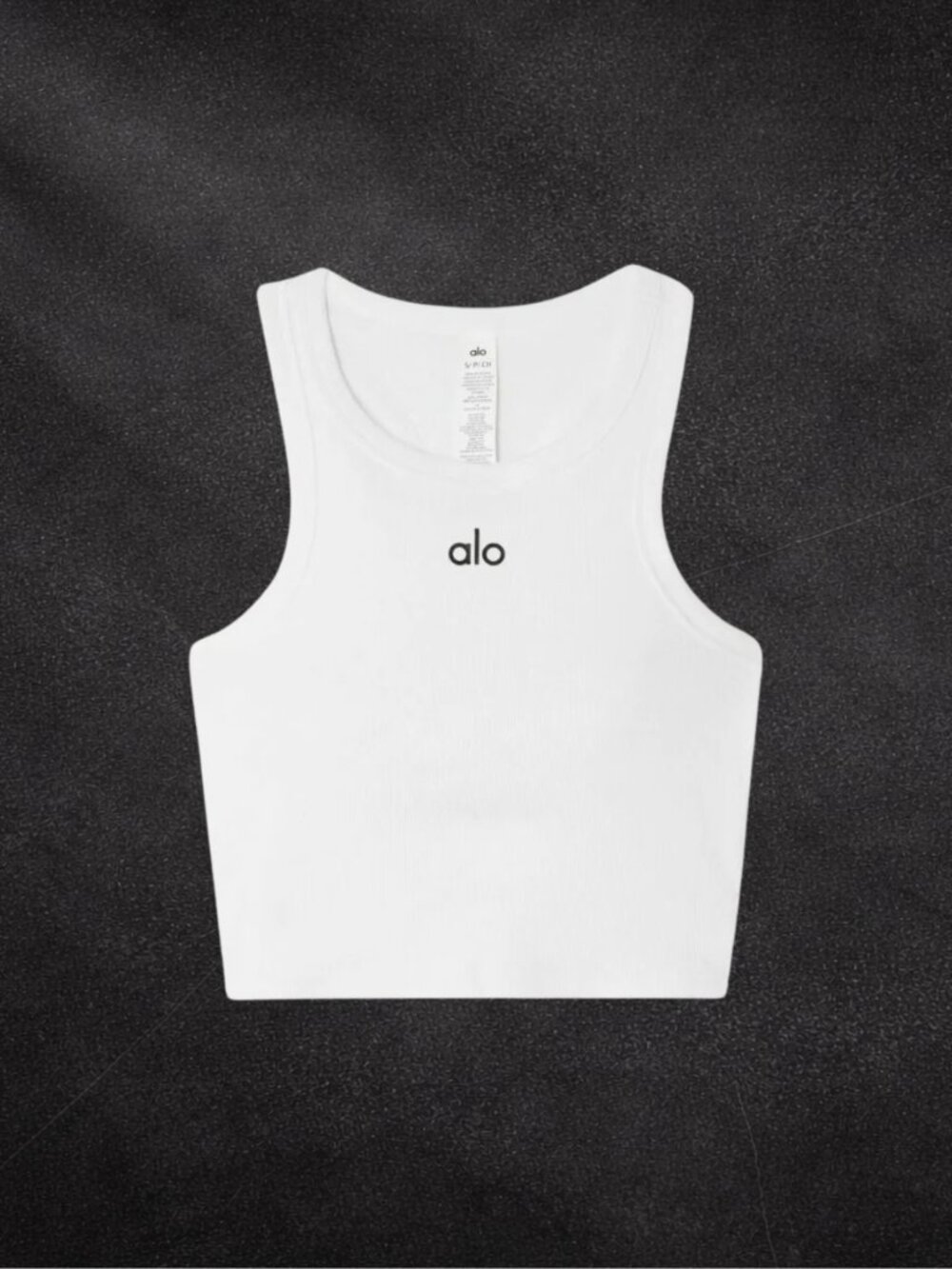 Alo Yoga Aspire Tank White Black Size M NWT